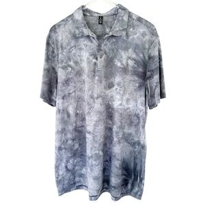 Lululemon • Evolution Polo Wash Diamond Dye White Asphalt Grey
